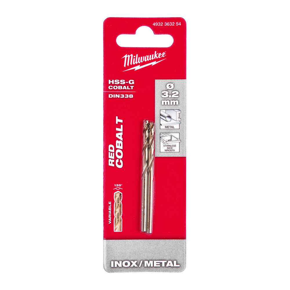 MILWAUKEE METAL MATKAP UCU HSS-G CO(ALTIN SERI)3,2x65mm 2LI